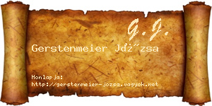Gerstenmeier Józsa névjegykártya